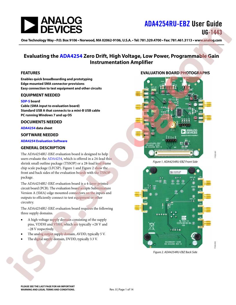 ADA4254RU-EBZ Guide