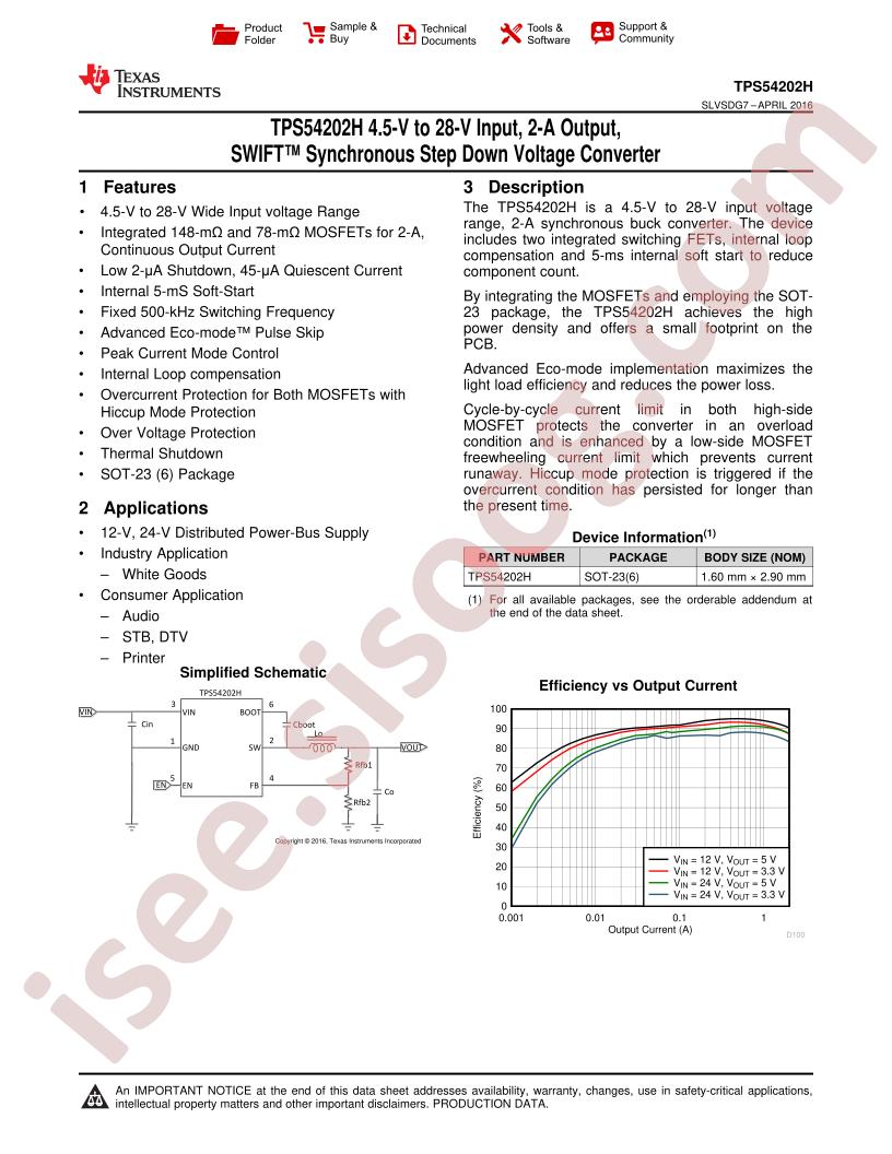 TPS54202H Datasheet