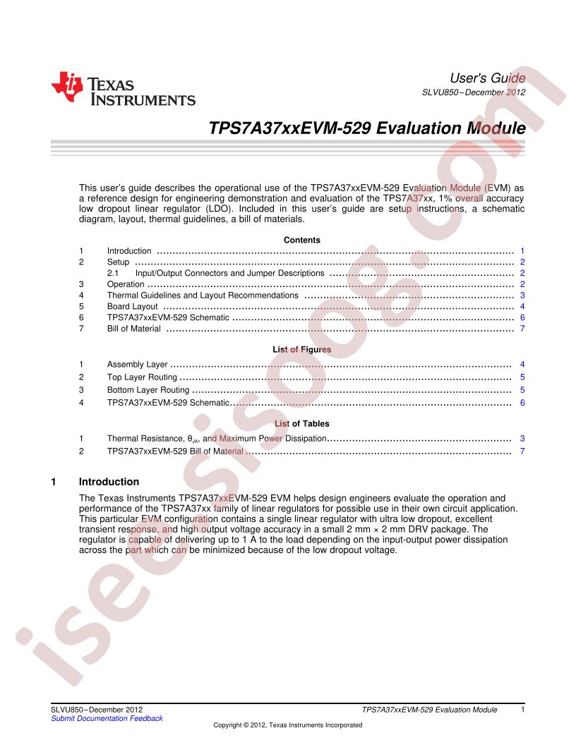 TPS7A37xxEVM-529 User Guide