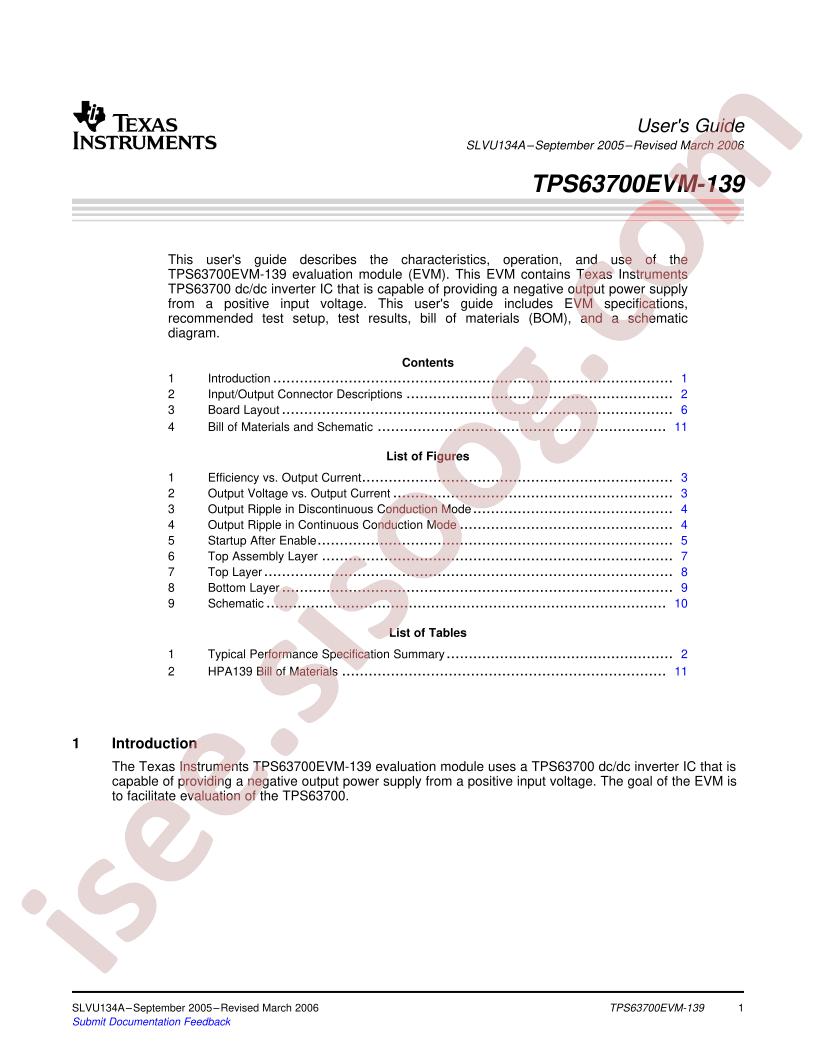 TPS63700EVM-139 User Guide