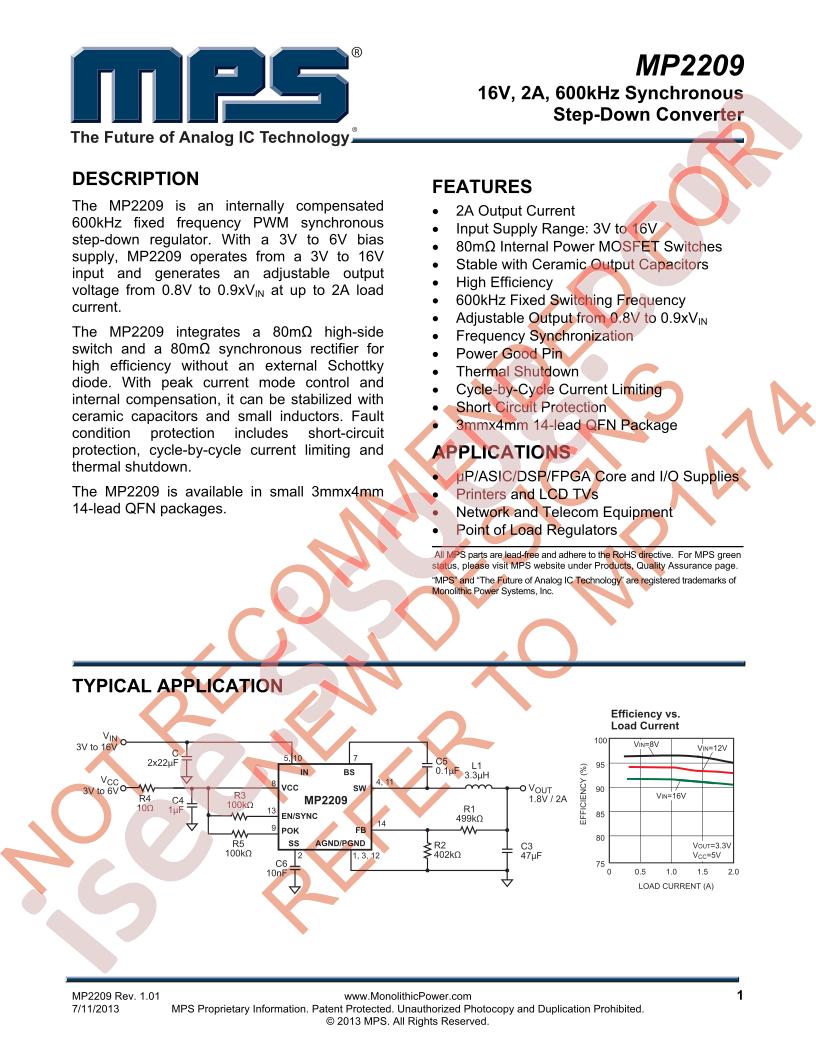 MP2209 Datasheet