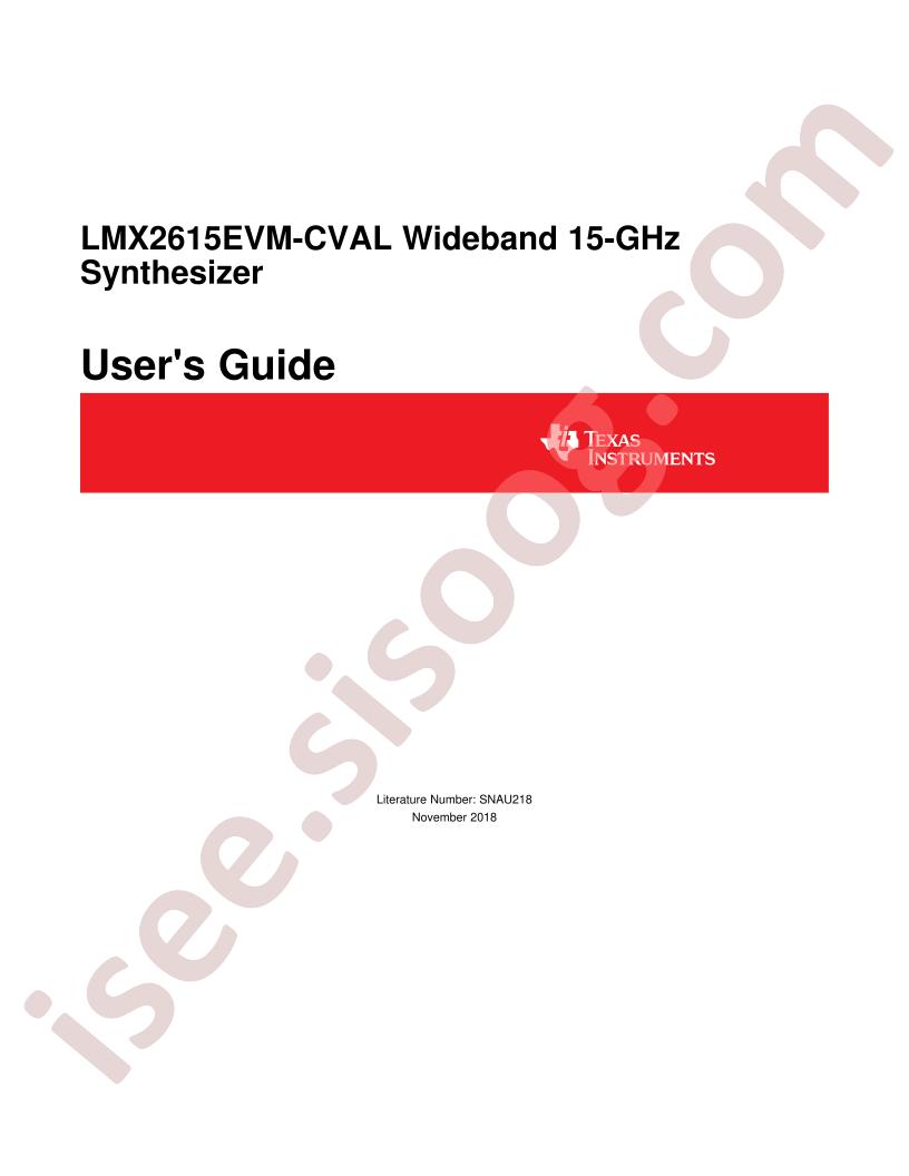 LMX2615EVM-CVAL User Guide