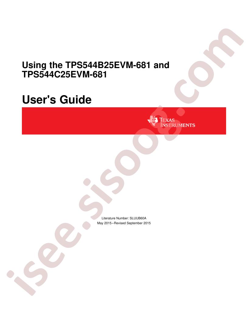 TPS544(B,C)25EVM-681 User Guide