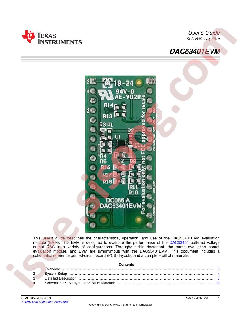 DAC53401EVM User Guide