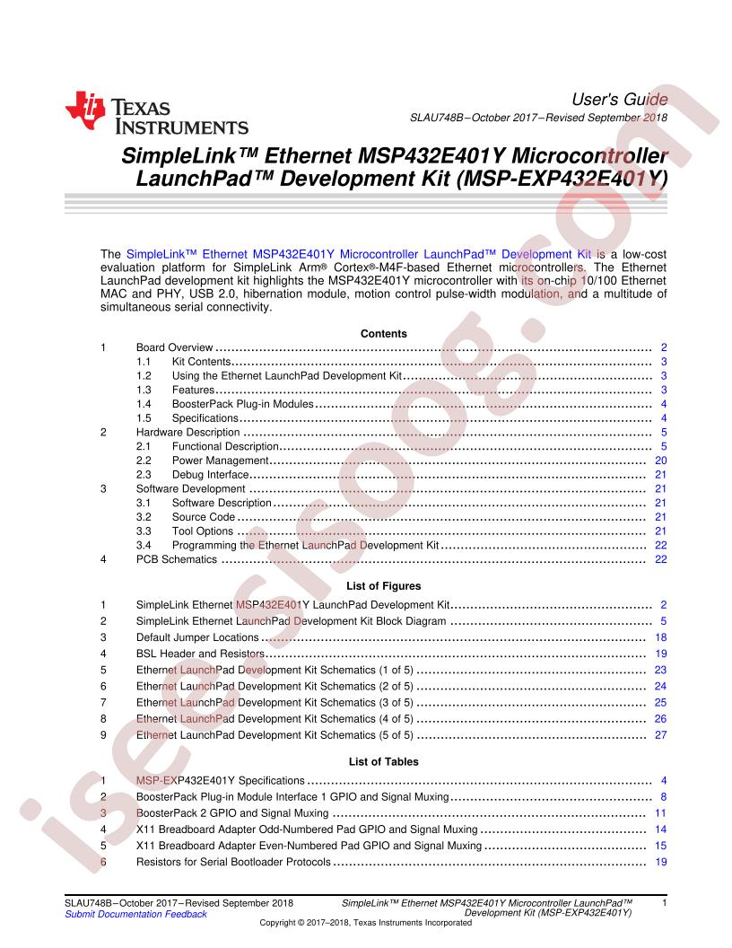 MSP-EXP432E401Y User Guide