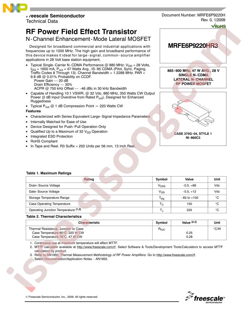 MRFE6P9220HR3