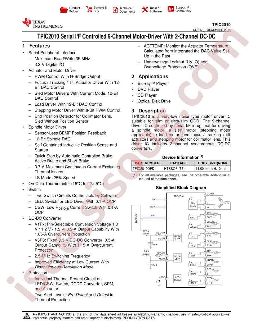 TPIC2010 Datasheet