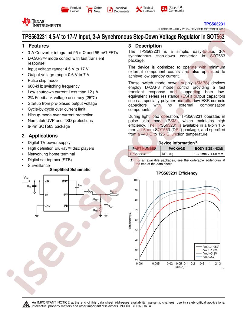TPS563231 Datasheet