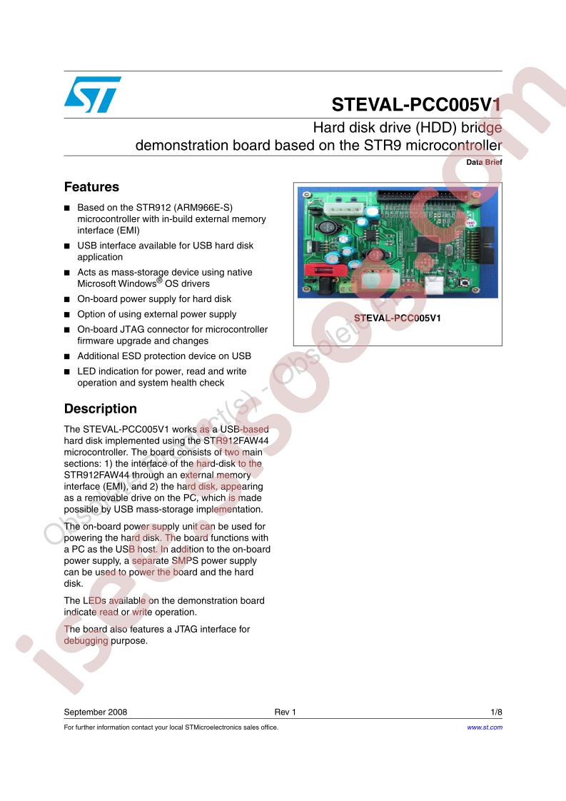 STEVAL-PCC005V1 Data Brief