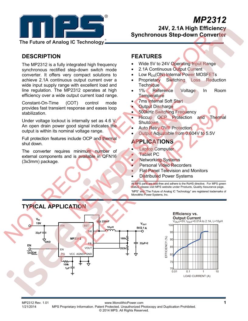MP2312 Datasheet