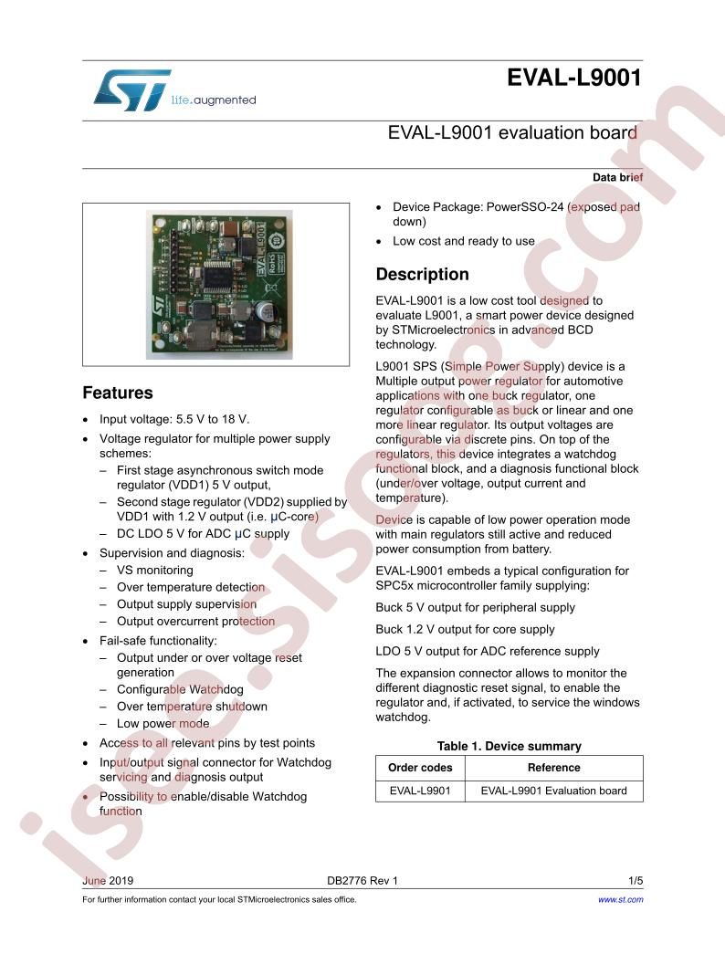 EVAL-L9001 Data Brief