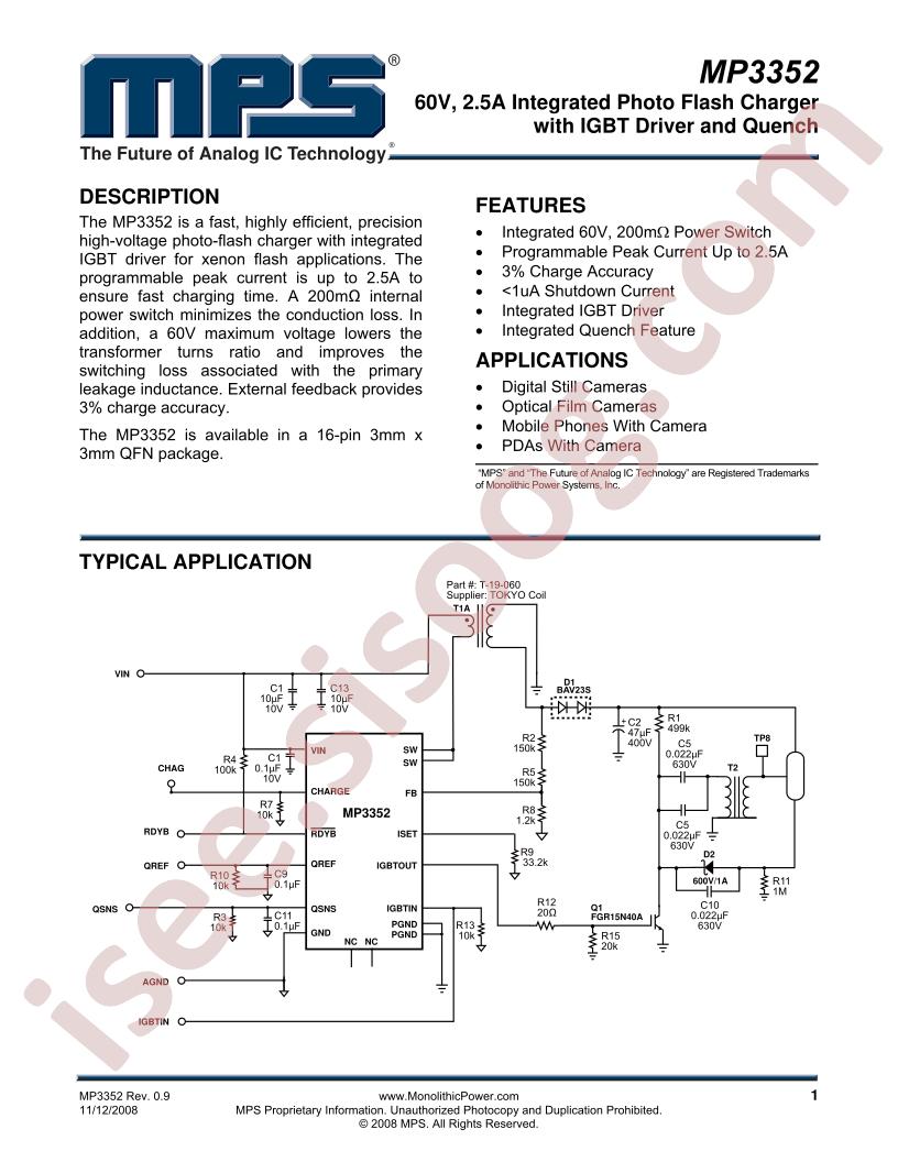 MP3352 Datasheet