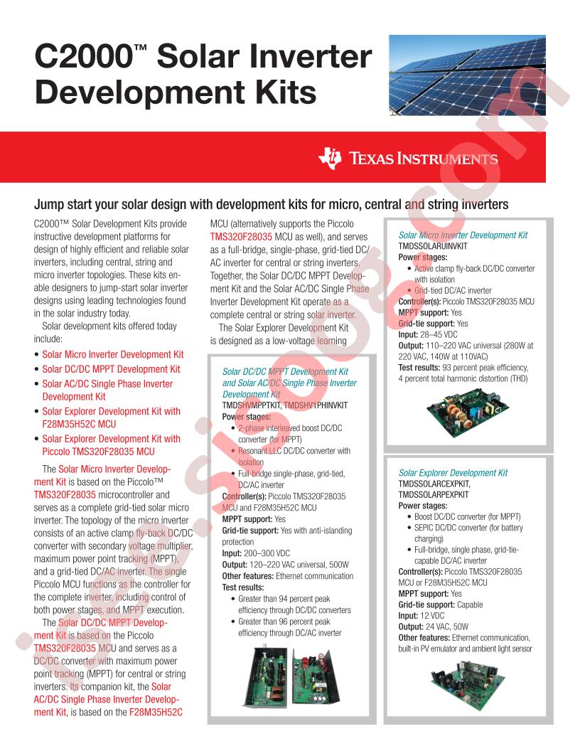C2000™ Solar Inverter Dev. Kit