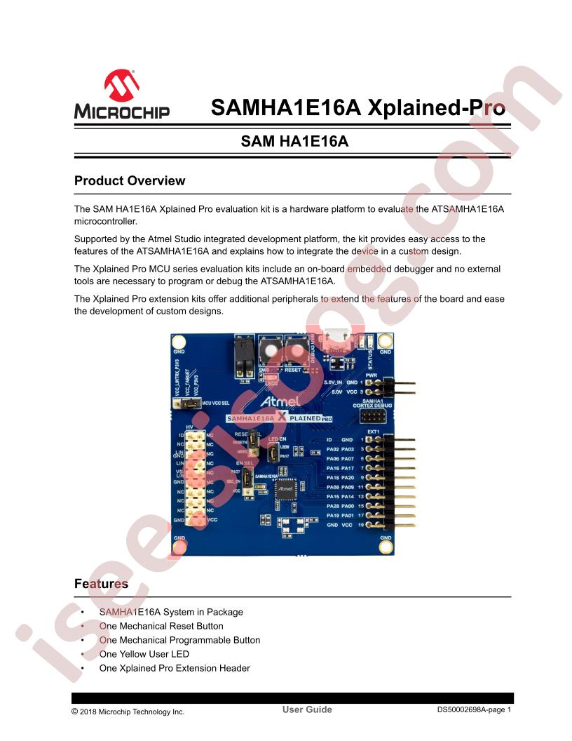 SAM HA1E16A Xplained Pro Prod. Overview