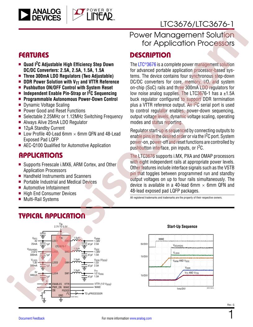 LTC3676, LTC3676-1