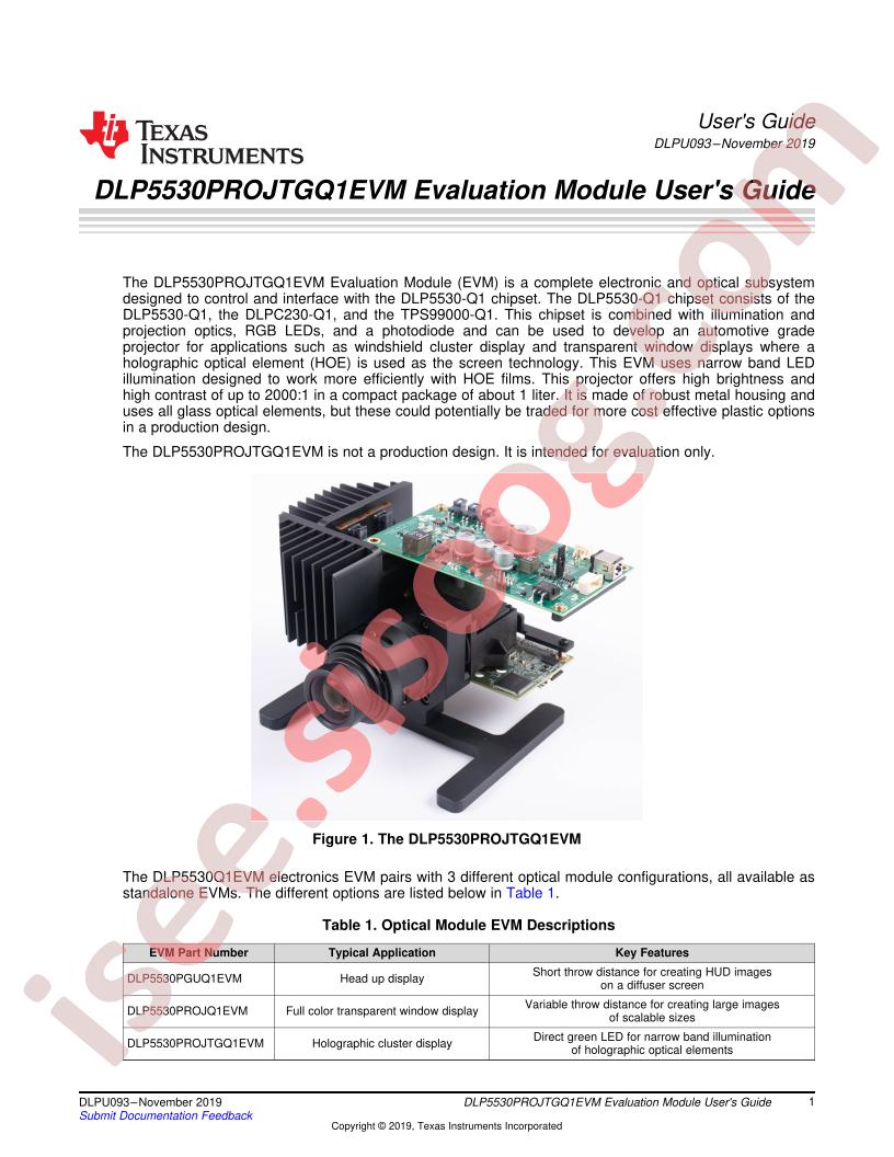 DLP5530PROJTGQ1EVM User Guide