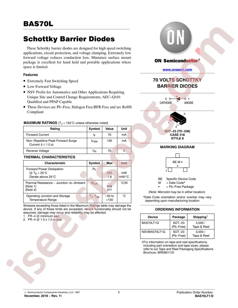 NSV,BAS70LT1G