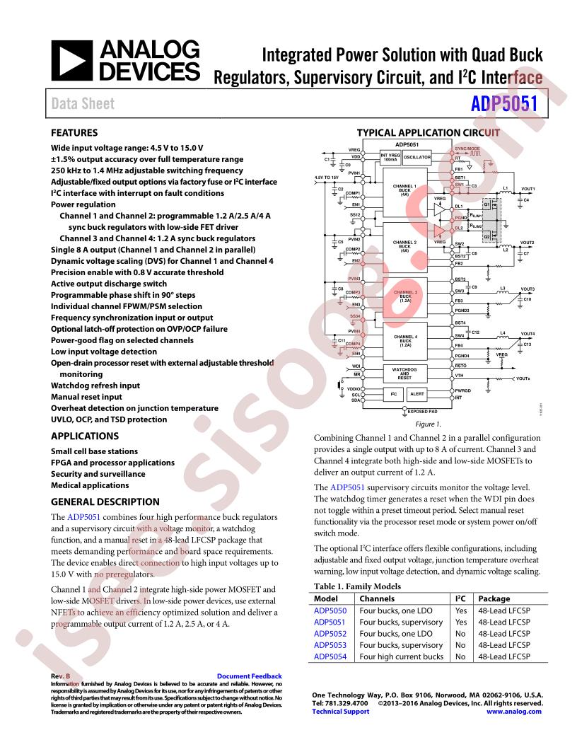 ADP505x Datasheet