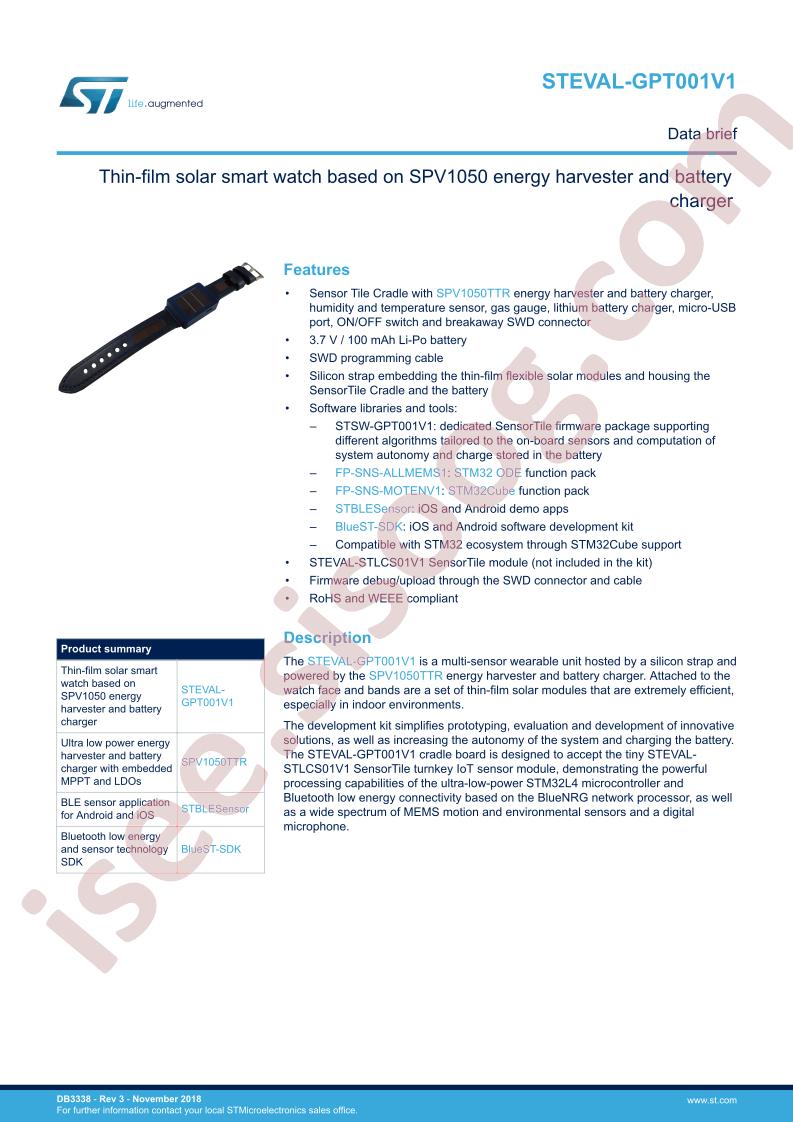 STEVAL-GPT001V1 Data Brief