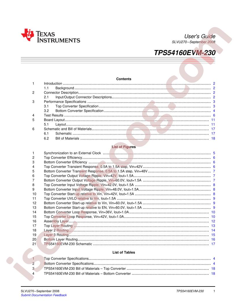 TPS54160EVM-230 User Guide