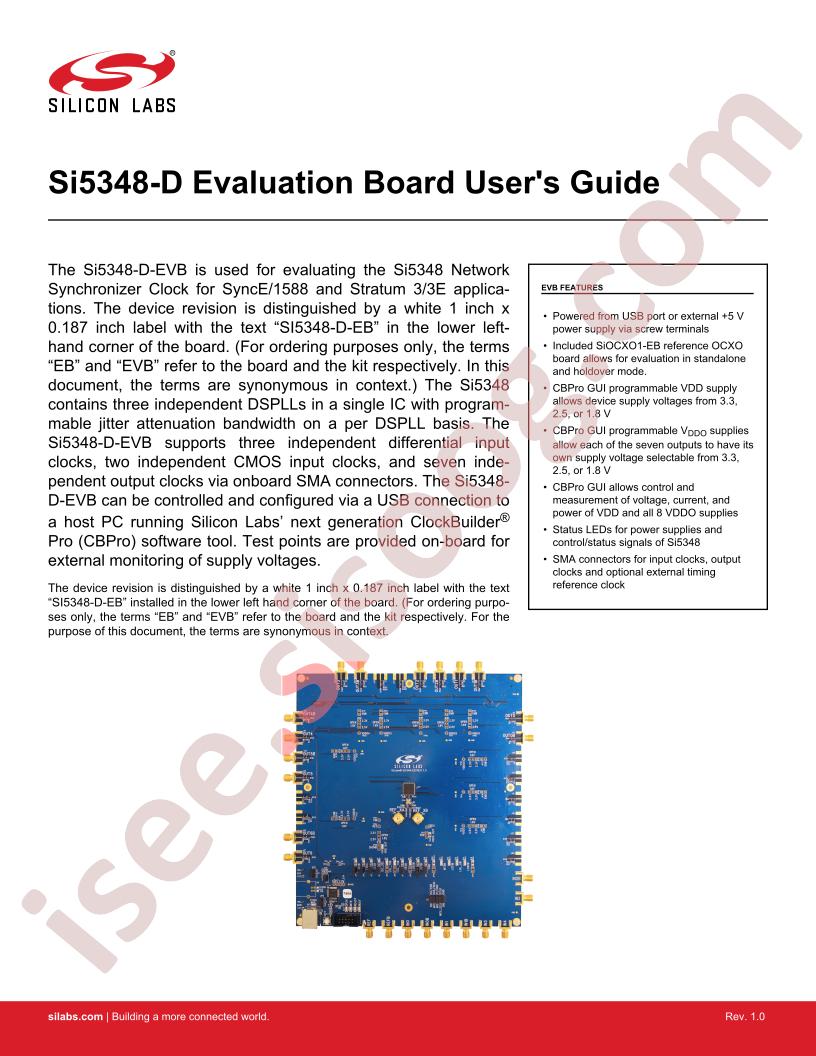 SI5348-D-EVB User Guide