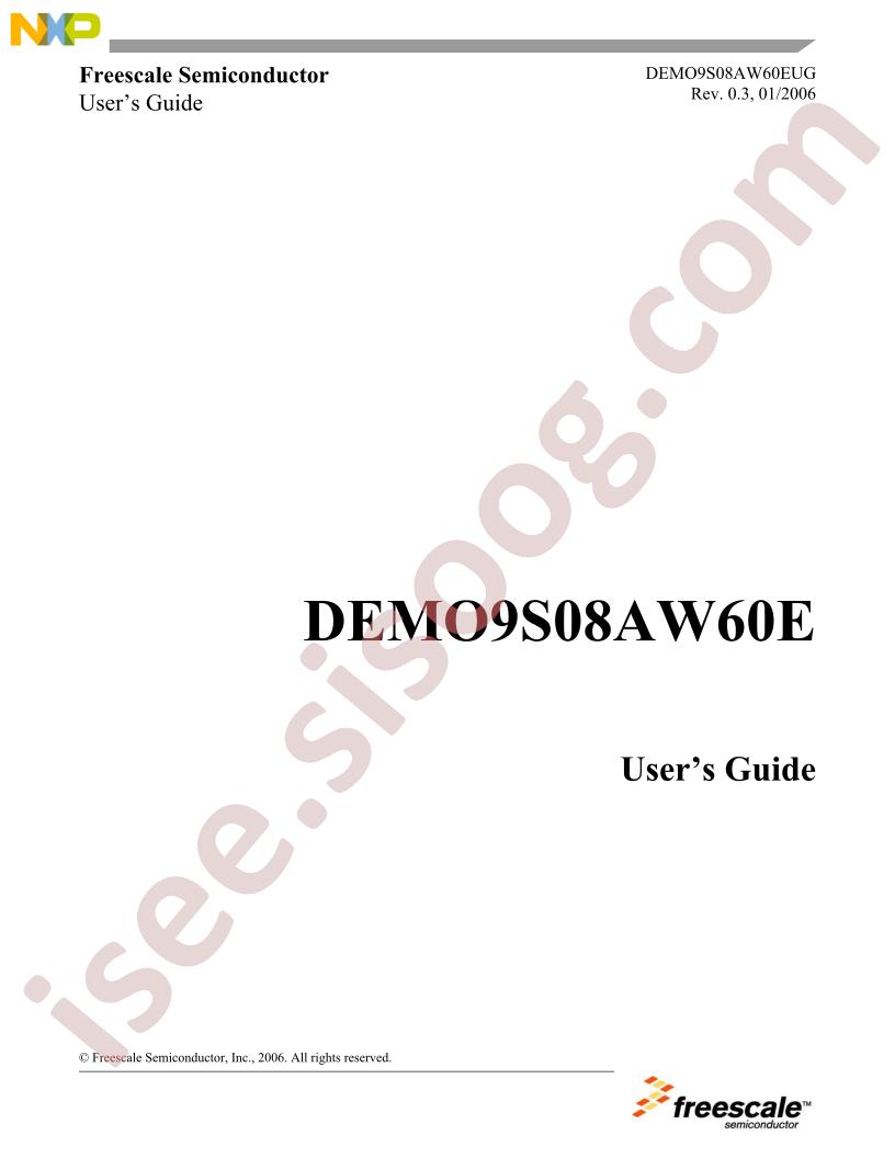 DEMO9S08AW60E User Guide