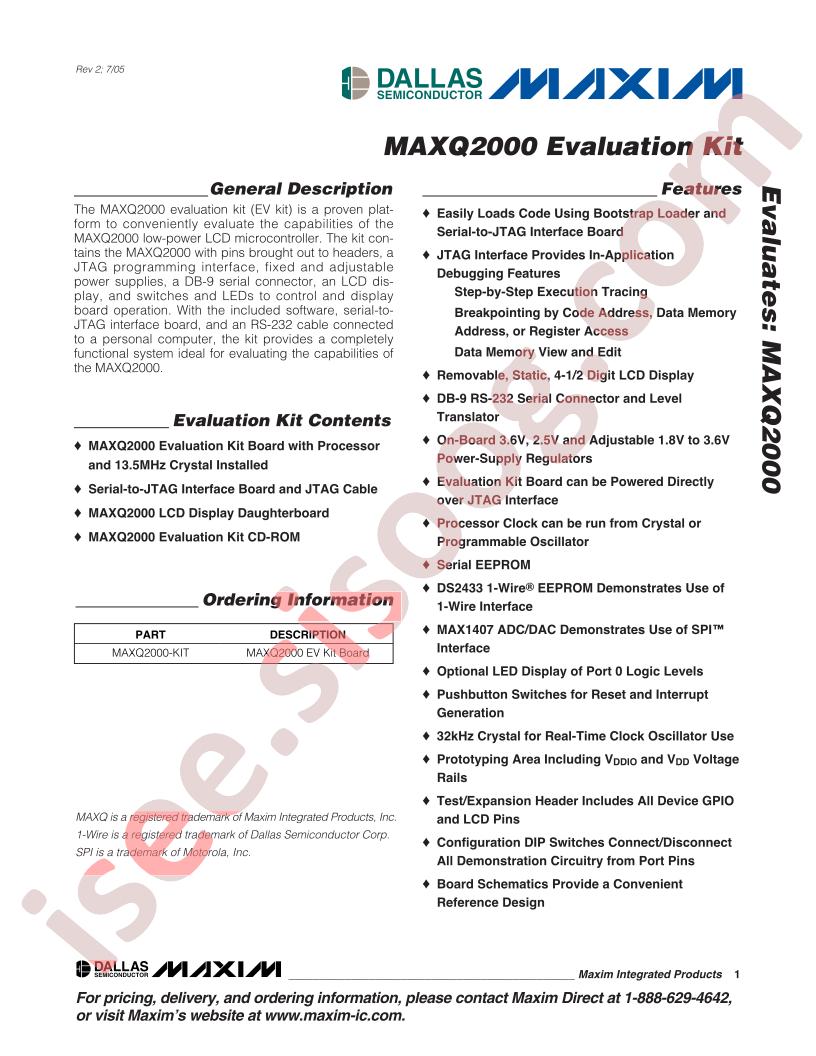 MAXQ2000-KIT