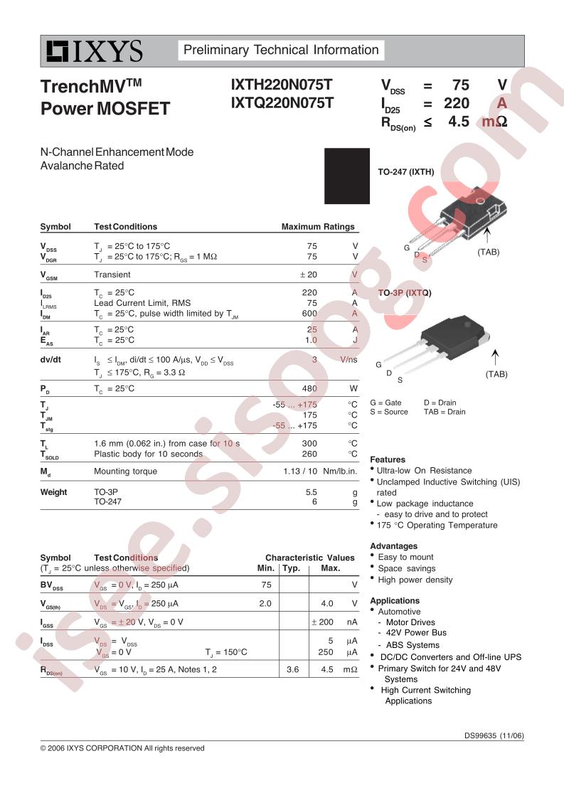 IXT(H,Q)220N075T