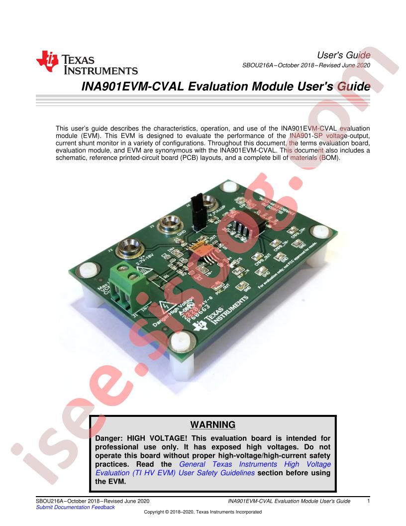 INA901EVM-CVAL User Guide