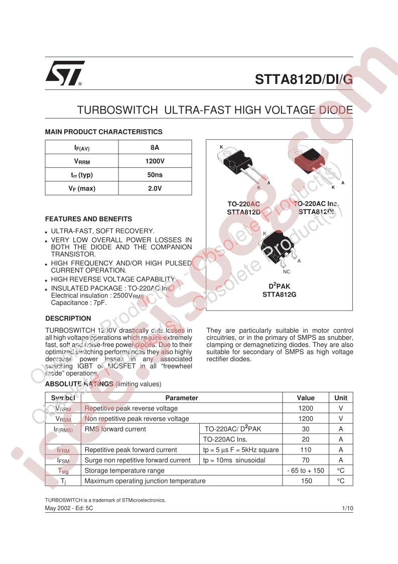 STTA812D/DI/G