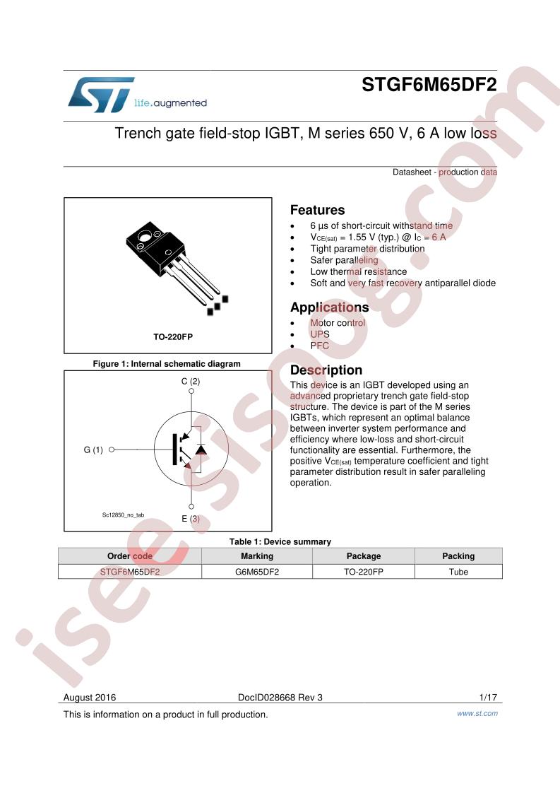 STGF6M65DF2