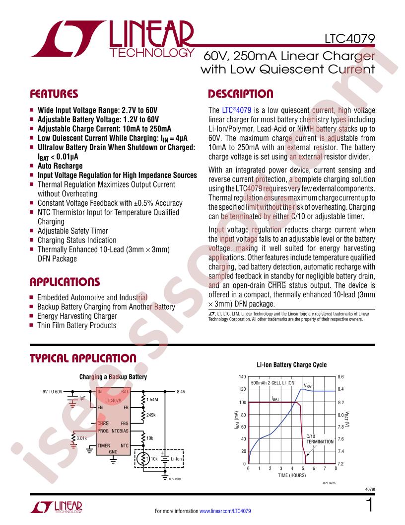 LTC4079 Datasheet