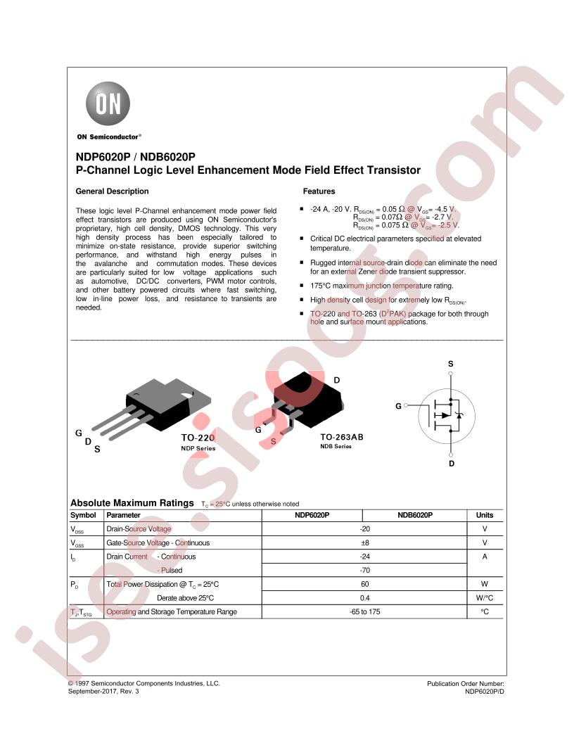 NDP6020P, NDB6020P