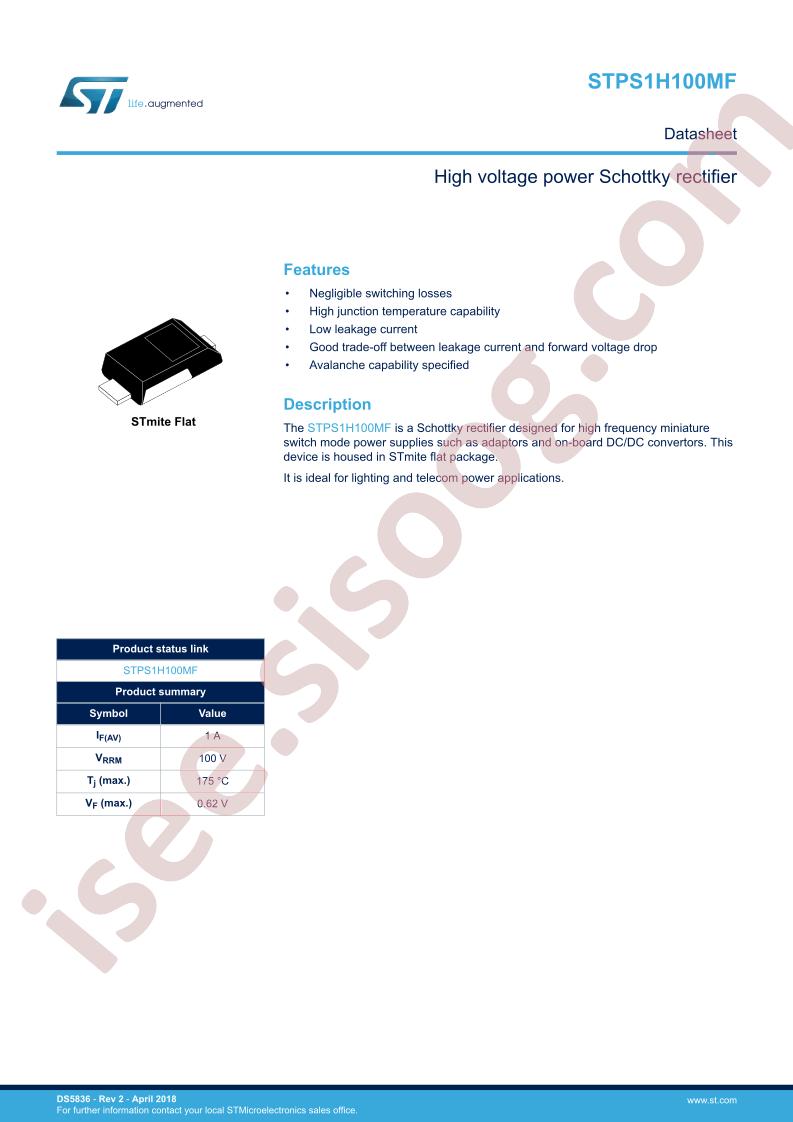 STPS1H100MF