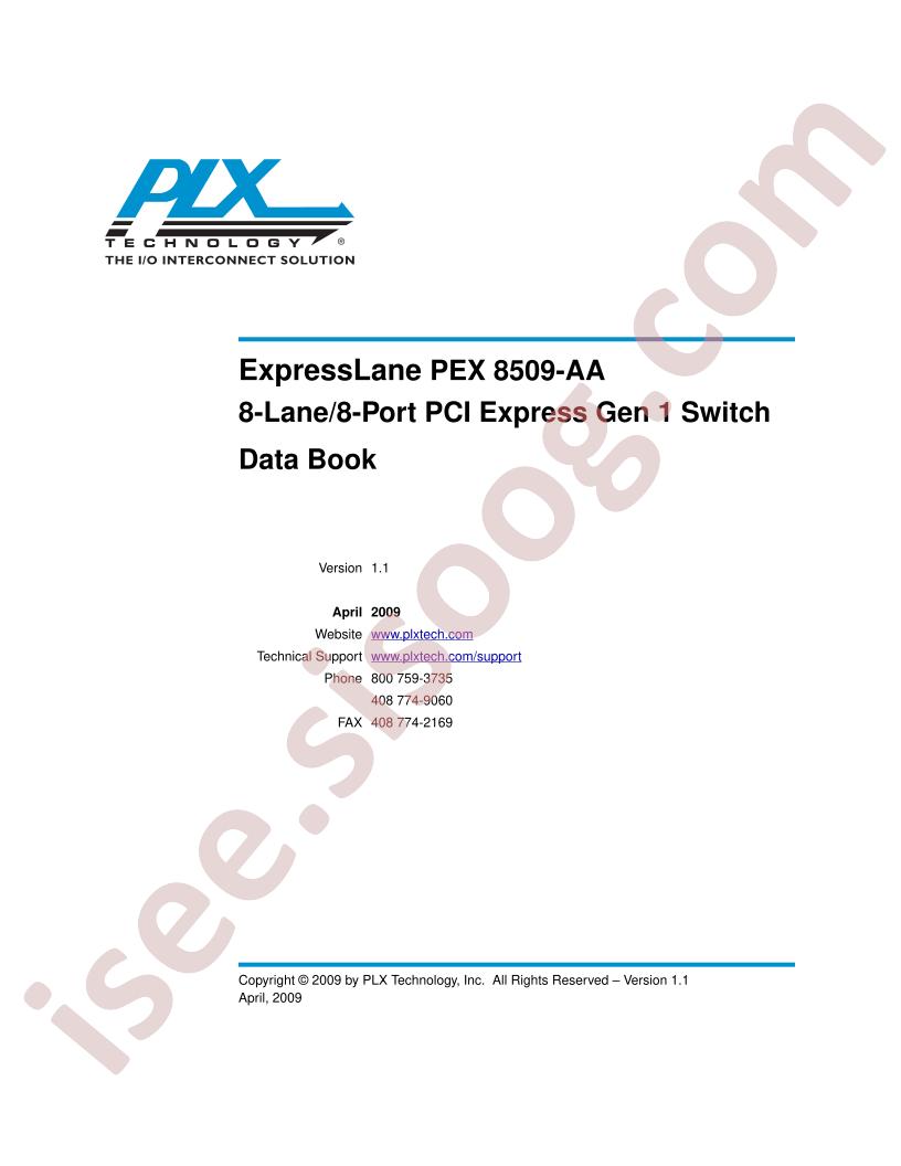 PEX8509-AA Data Book