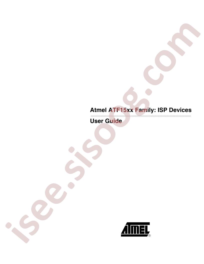 ATF15xx Family ISP Devices Guide