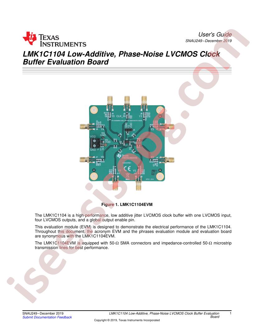 LMK1C1104EVM User Guide
