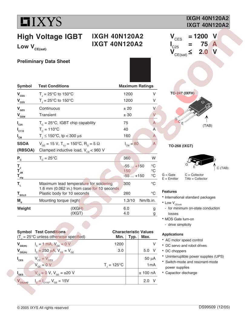 IXG(H,T)40N120A2
