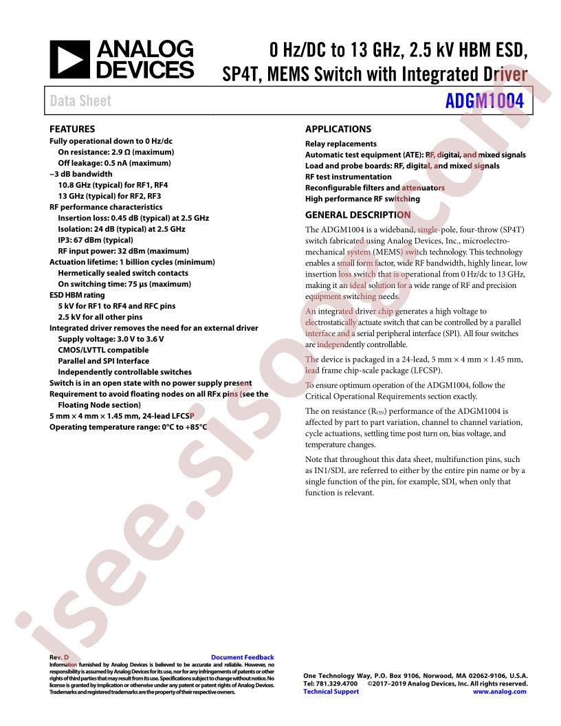 ADGM1004 Datasheet