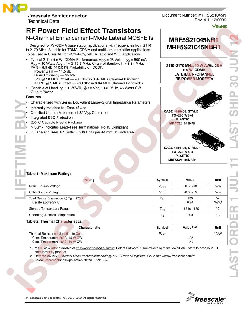 MRF5S21045NR1,NBR1
