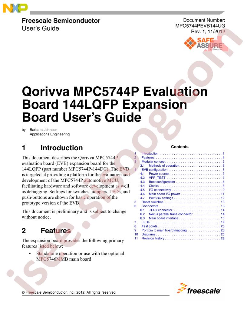 MPC5744P EVB144LQFP User Guide
