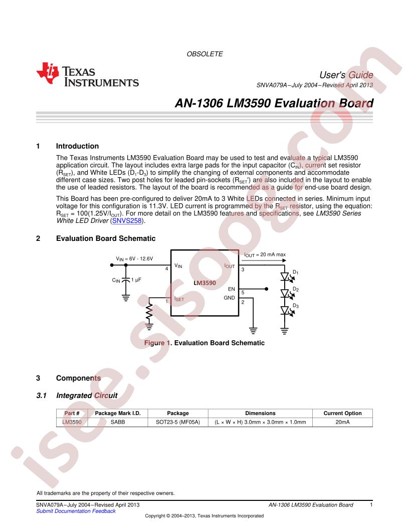 LM3590 Eval Brd Guide