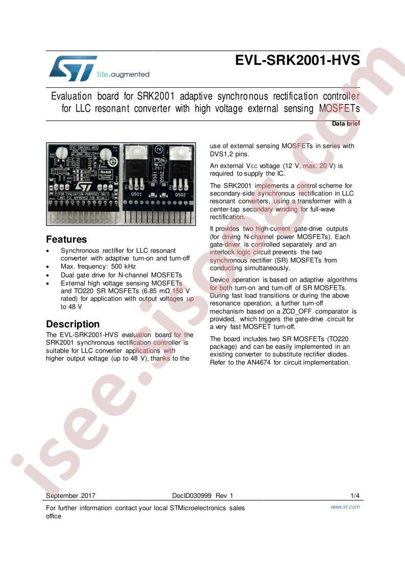 EVL-SRK2001-HVS Brief