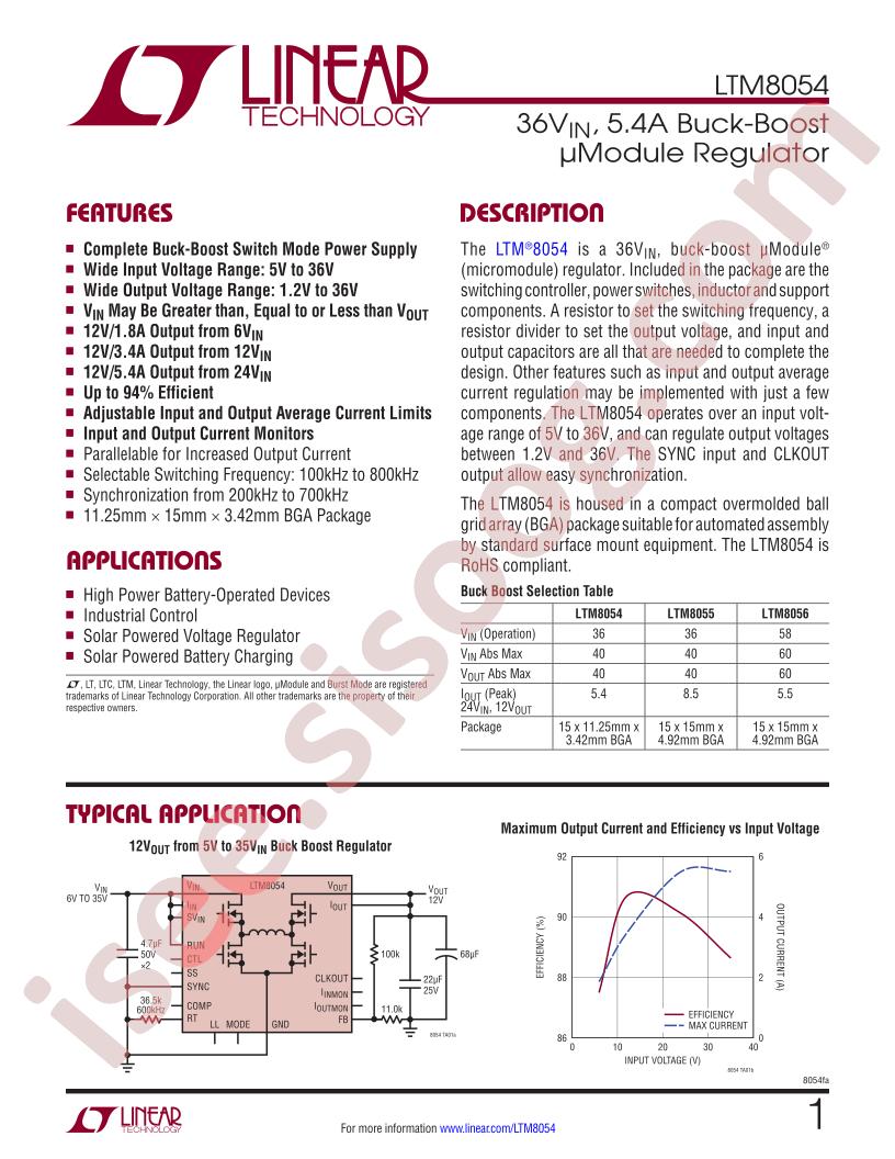 LTM8054 Datasheet