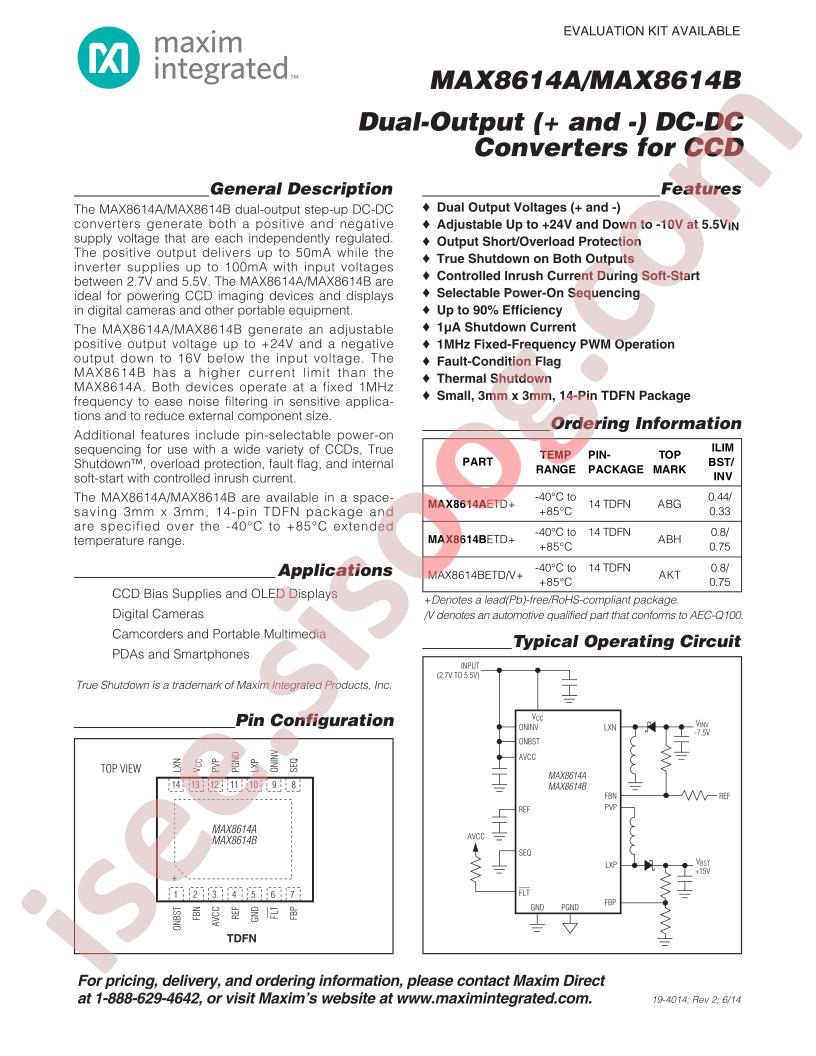 MAX8614A,B