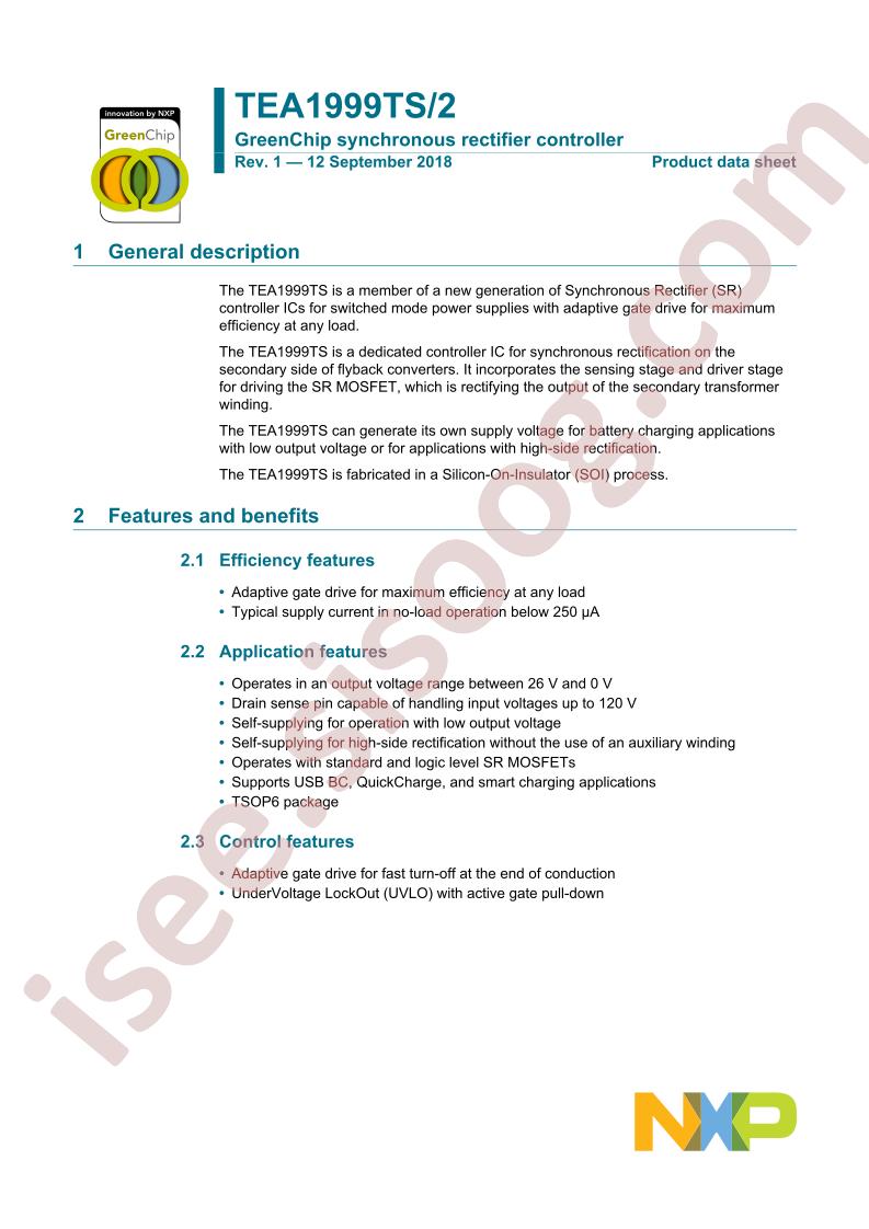 TEA1999TS Datasheet