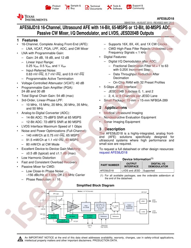 AFE58JD18 Datasheet