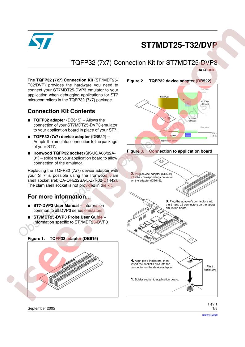 ST7MDT25-T32/DVP Brief