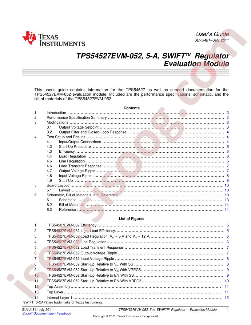 TPS54527EVM-052 User Guide