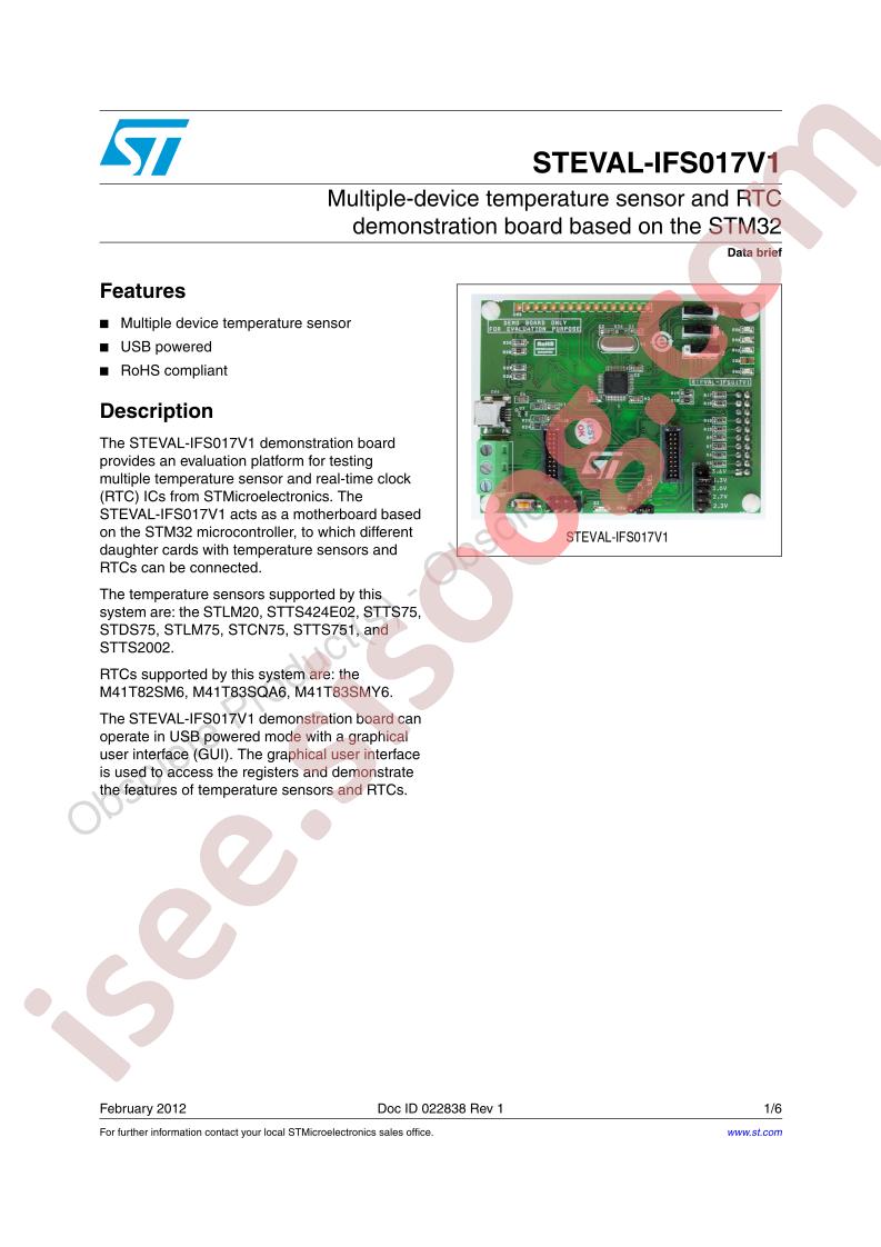 STEVAL-IFS017V1 Data Brief
